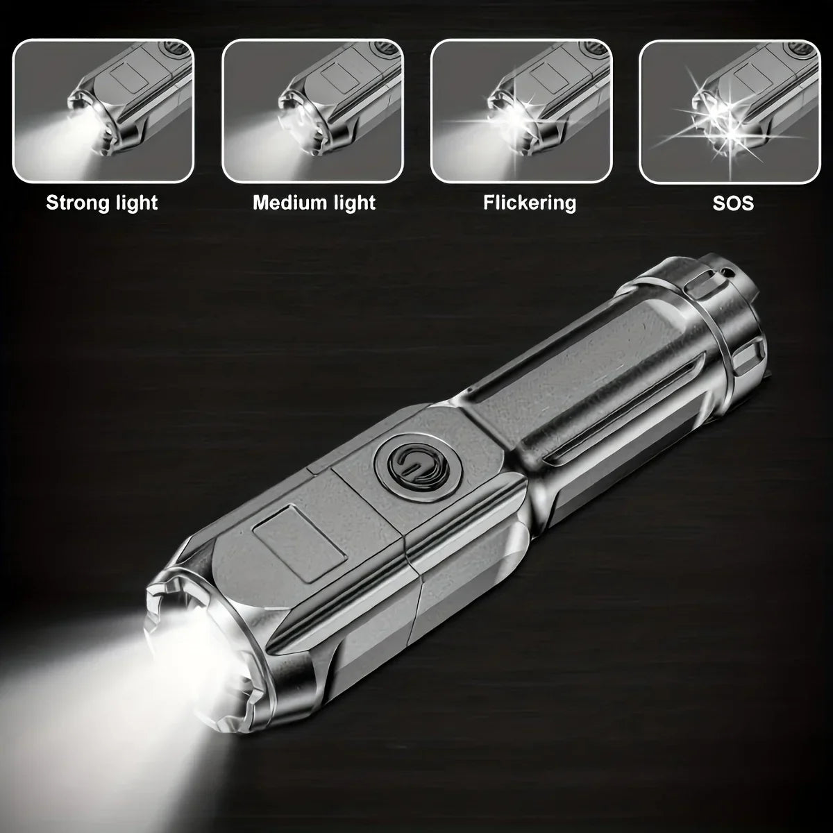 Lampe torche LED rechargeable puissante – USB, zoom, étanche