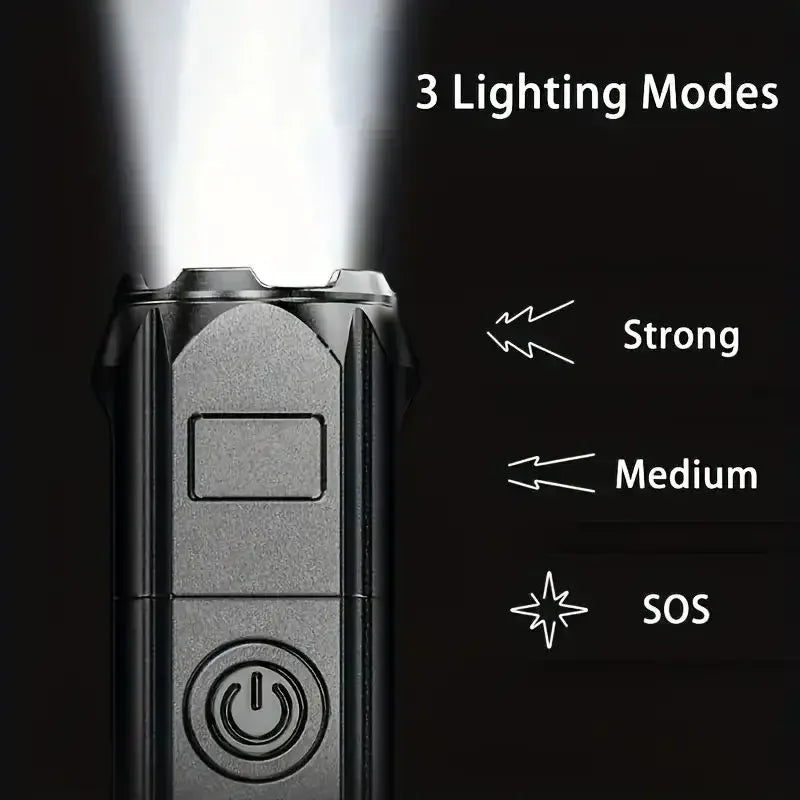 Lampe torche LED rechargeable puissante – USB, zoom, étanche
